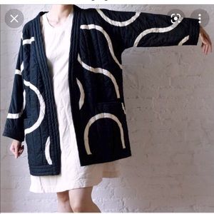 Haptic Lab Snake Path Black Quilt Coat